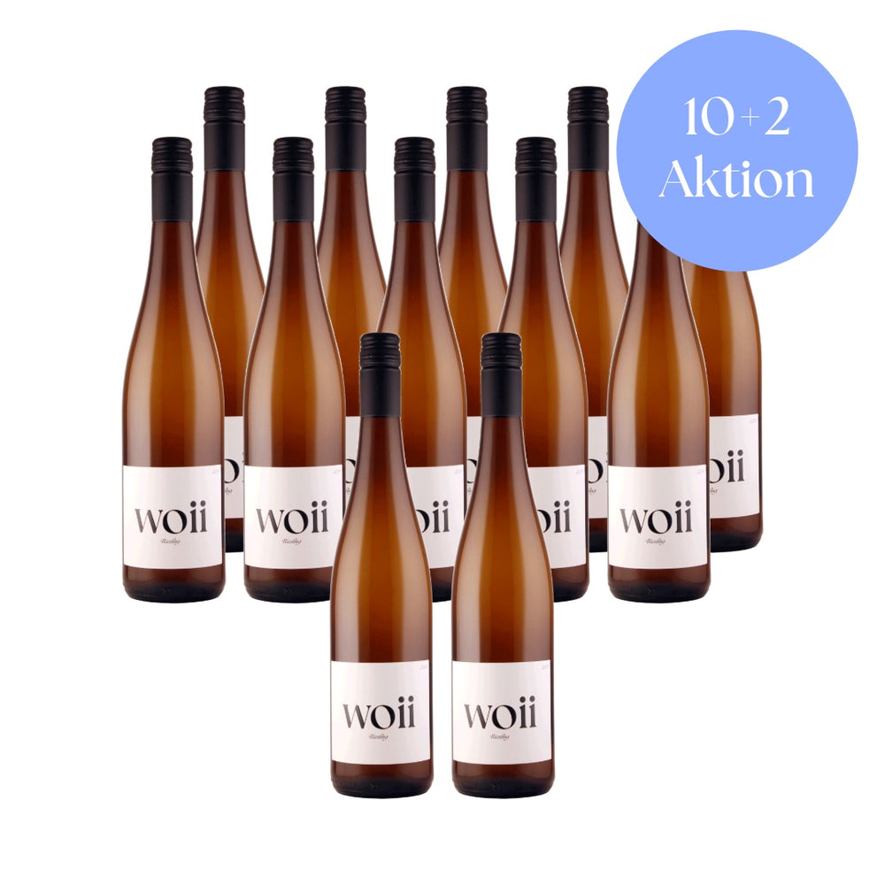 Weinpaket woii Riesling Vorratsheld 10+2 aufs Haus